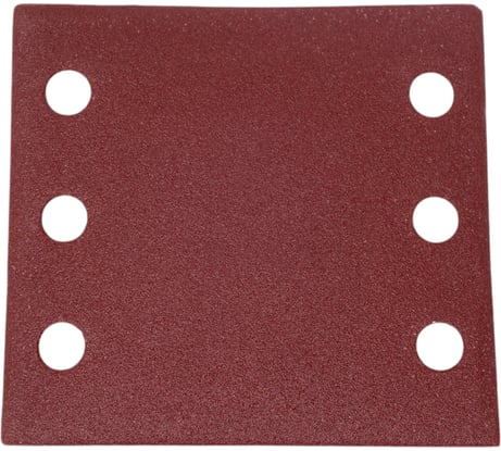Шлифлист для дерева 100x110 мм, Р120, самосцепляющийся, 6 отверстий, 5 шт WORTEX 1334431