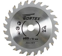 Диск пильный по дереву HS S024 W 89x10 мм, 24 зуба, блистер WORTEX HSS024W00009