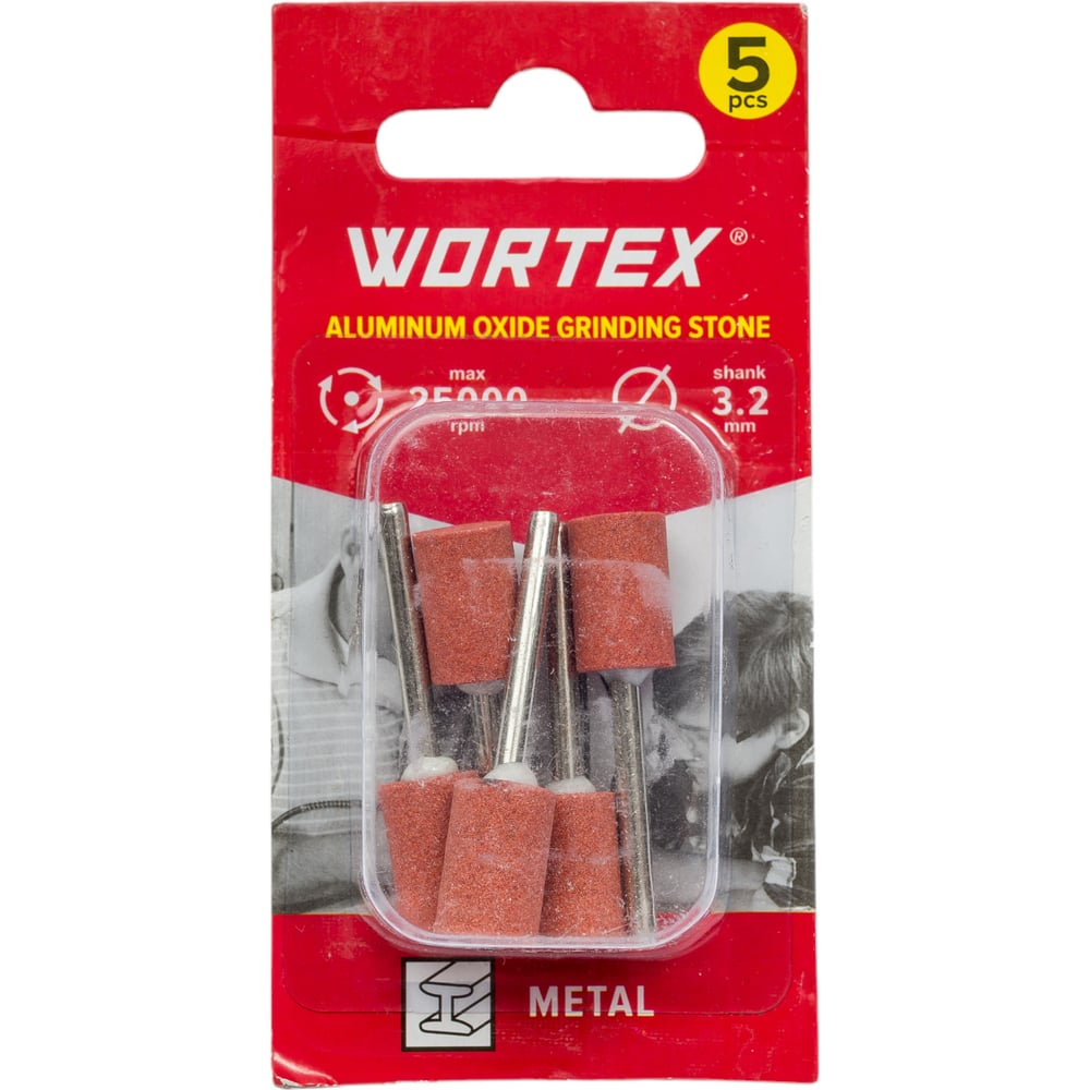 Шлифовальный камень 9.5 мм, оксид алюминия WORTEX ETCA3209518 ...