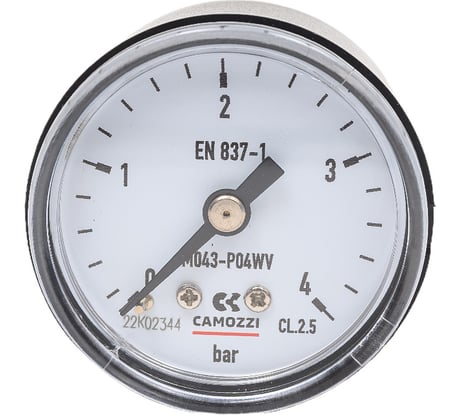 Индикатор давления осевой M043-P04WV 4 Бара, 40 мм Camozzi SRF70-7801-0044
