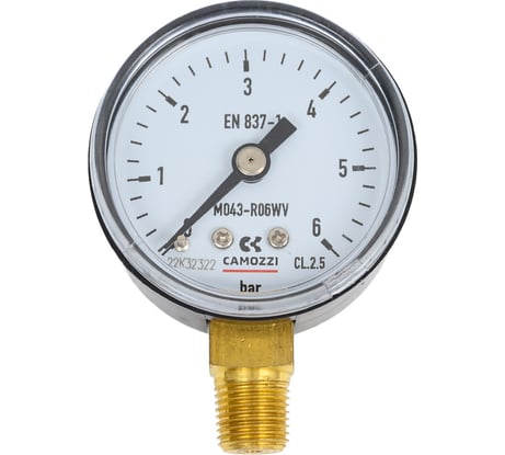 Индикатор давления радиальный M043-R06WV 6 Бар, 40 мм Camozzi SRF70-7801-0016