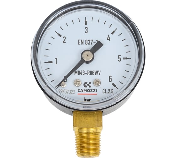 Индикатор давления радиальный M043-R06WV 6 Бар, 40 мм Camozzi SRF70-7801-0016 1