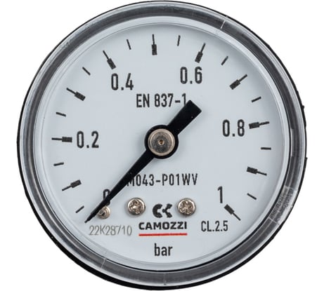 Индикатор давления осевой M043-P01WV -1 Бар, 40 мм Camozzi SRF70-7801-0038