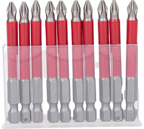 Бита (10 шт; PH2; 70 мм; 1/4" E6.3) Quadro Torsion 410270