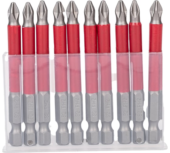 Бита (10 шт; PH2; 70 мм; 1/4" E6.3) Quadro Torsion 410270 1