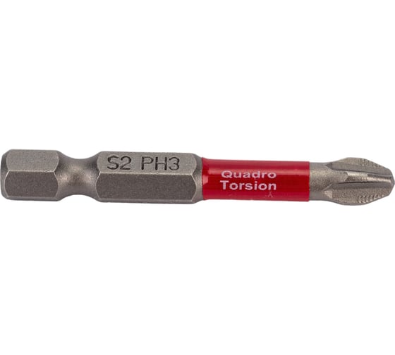 Бита (10 шт; PH3; 50 мм; 1/4" E6.3) Quadro Torsion 410350