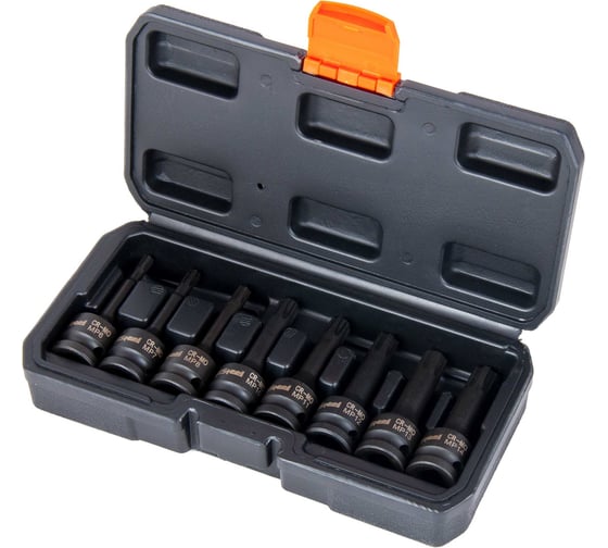 Набор головок ударных 1/2" HEX L 78 мм, H6-H19, 8 шт. AV Steel AV-724408