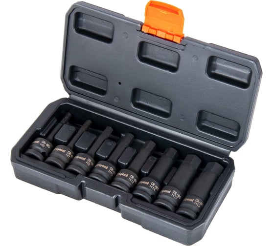 Набор головок ударных 1/2" HEX L 78 мм, H6-H19, 8 шт. AV Steel AV-724408