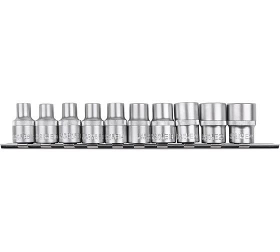 Набор головок Е-типа 1/2", Е8-Е24, 10 шт. AV Steel AV-523410