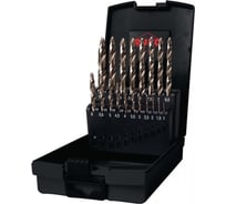 Набор сверл по металлу FlowSTEP 1-10 мм, DIN338, HSSE-Co5, 19 шт RUKO 259214ERO