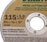 Круг отрезной для металла LIGHT 115x1.0x22.2 мм ВОЛАТ 95115-10 3