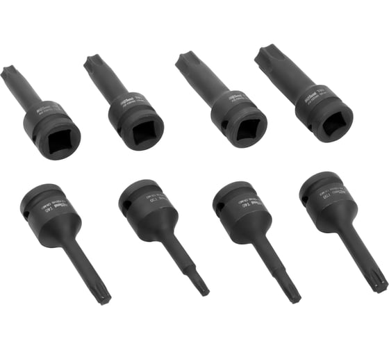 Набор головок ударных TORX (8 шт; 1/2"; 78 мм; T30-T80) AV Steel AV-725408