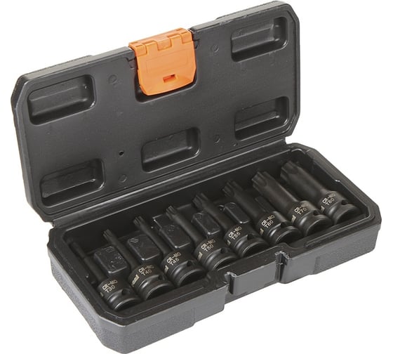 Набор головок ударных TORX (8 шт; 1/2"; 78 мм; T30-T80) AV Steel AV-725408