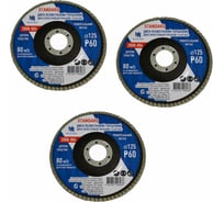 Диск лепестковый торцевой конический 125х22.2 мм, Р60 HorsAY Hard 2008-0043