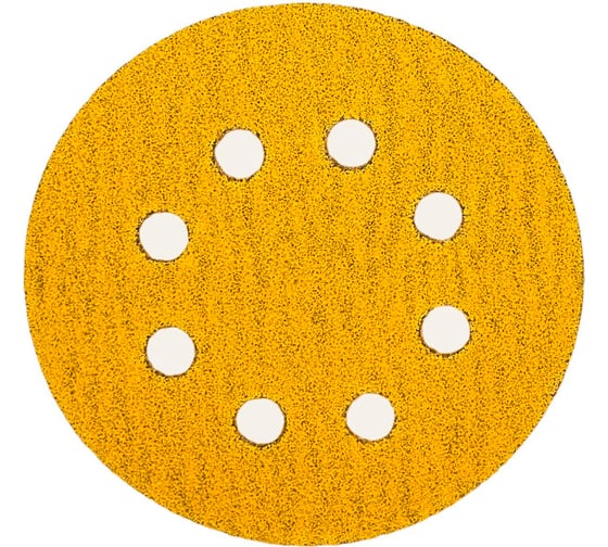Шлифовальные круги на липучке 125 мм, P120, 30 шт, 8 отверстий Vitatools G-125-P120-30-8 1