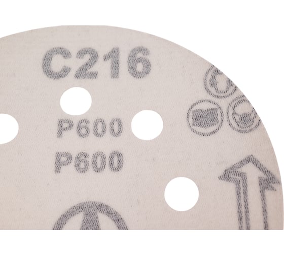Шлифовальные круги на липучке 125 мм, P600, 30 шт, 8 отверстий Vitatools R-125-P600-30-8