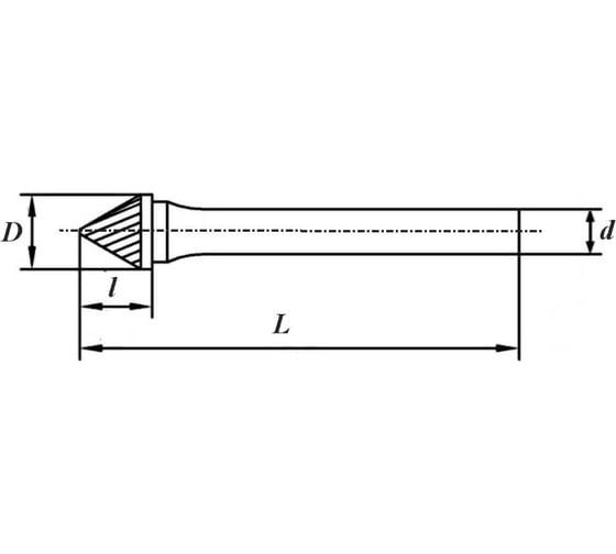 Бор-фреза J121006, двойная насечка ТОЧИНТЕХ бф00138 1