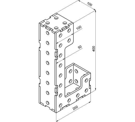 Кронштейн 400x100x12 мм Keepler-Stan УФ-00014590
