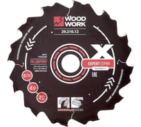 Диск пильный Эксперт 210x2.4/1.6x30 мм, Z=12 мм, A=20° WOODWORK 29.210.12