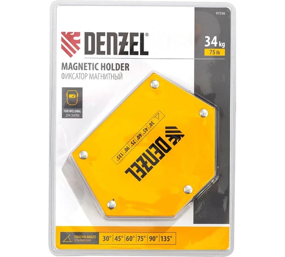 Фиксатор магнитный для сварочных работ усилие 75 LB Denzel 97556