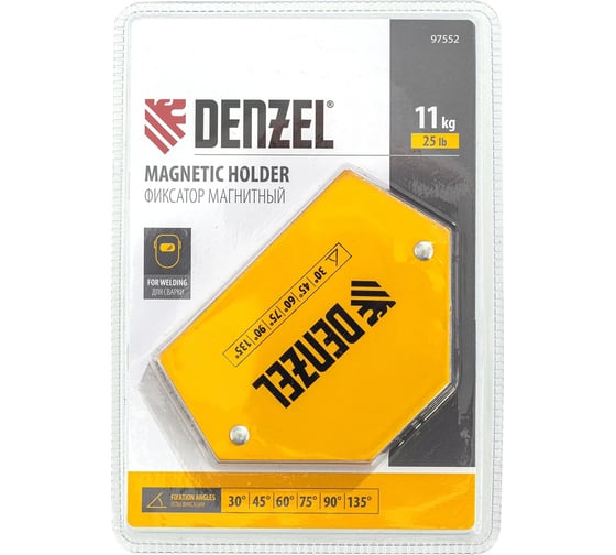 Фиксатор магнитный для сварочных работ усилие 25 LB Denzel 97552