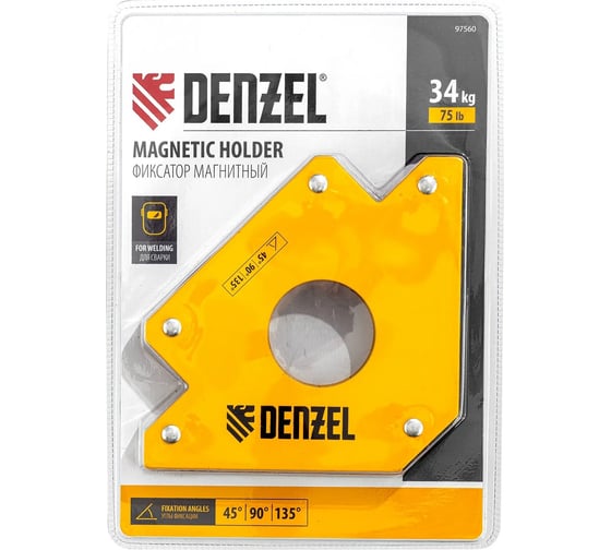 Фиксатор магнитный для сварочных работ усилие 75 LB Denzel 97560