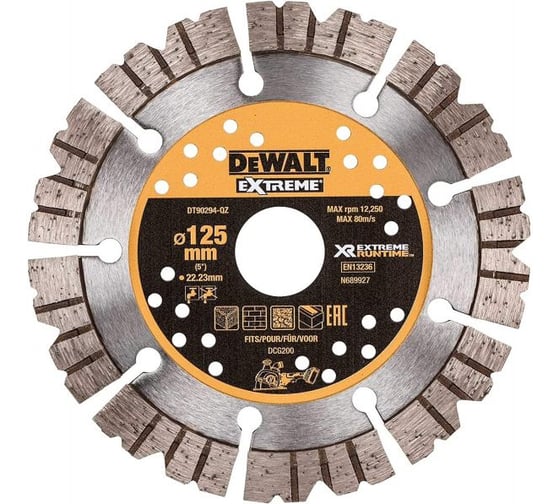 Алмазный круг (125х22.2; 12 мм) DEWALT DT90294-QZ