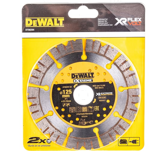 Алмазный круг (125х22.2; 12 мм) DEWALT DT90294-QZ