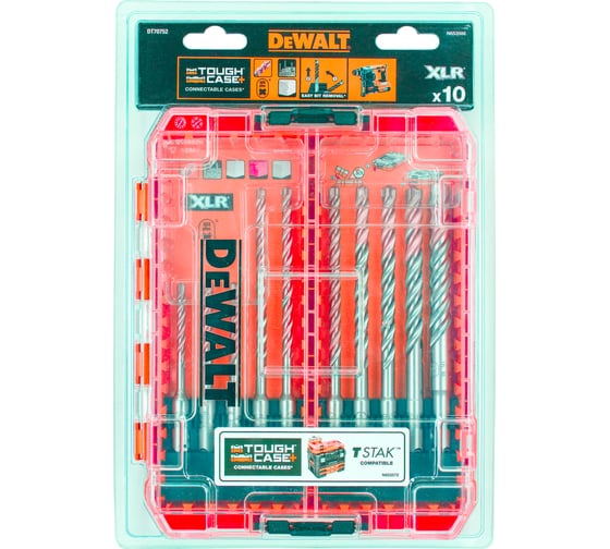 Набор буров XLR (10 шт; 5-12 мм; SDS-plus) DEWALT DT70752-QZ