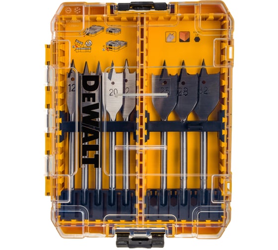 Набор сверл перьевых по дереву (8 шт; 12-32 мм) DEWALT DT70750-QZ