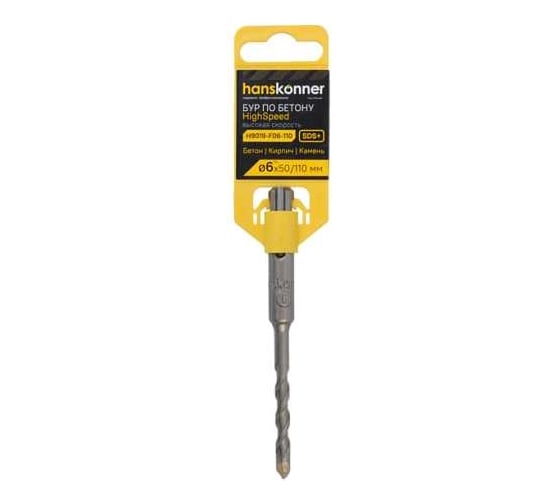 Бур SDS+ 6х110 мм Hanskonner H9019-F06-110