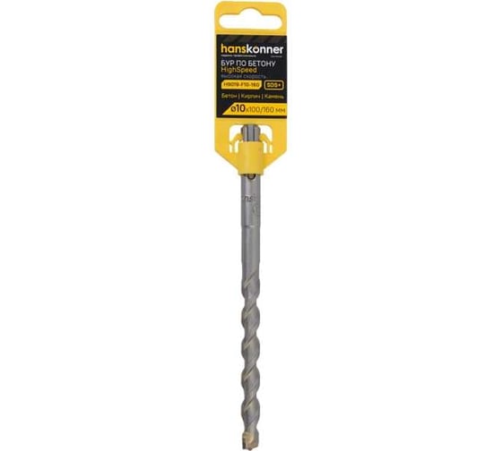 Бур SDS+ 10х160 мм Hanskonner H9019-F10-160 1