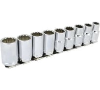 Набор головок торцевых с держателем 10-19 мм, 1/2"DR, 9 предметов BOVIDIX BVX-01209