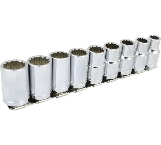 Набор головок торцевых с держателем 10-19 мм, 1/2"DR, 9 предметов BOVIDIX BVX-01209