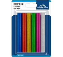 Цветные клеевые стержни 6 шт, 11x100 мм vertextools 19-11-100