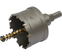 Коронка твердосплавная с центрирующим сверлом по металлу 54 мм vertextools 1819-54