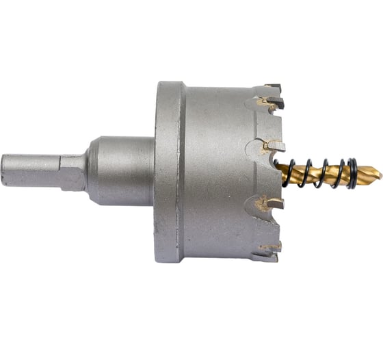 Коронка твердосплавная с центрирующим сверлом по металлу 51 мм vertextools 1819-51