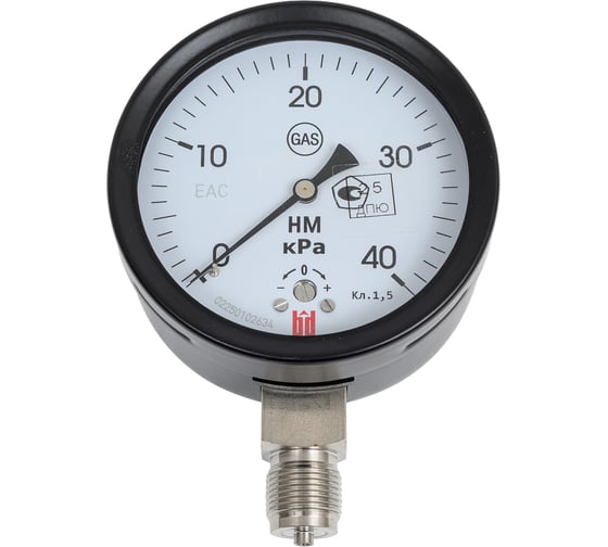 Напоромер НМ 100 Р (0-40) кПа, кл. 1.5, М20x1.5, DIN CASE, черный корпус BD 1251243012 1