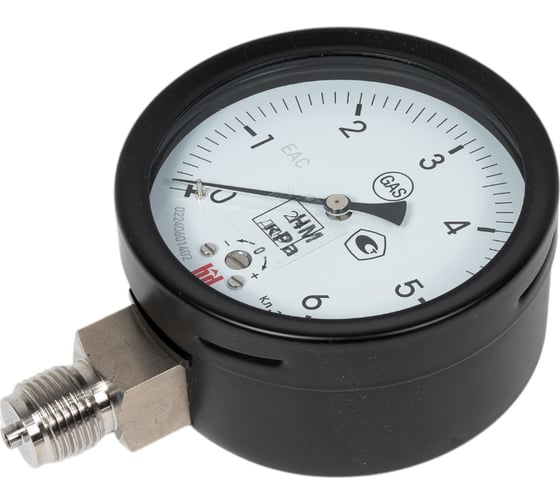 Напоромер НМ 100 Р (0-6) кПа, кл. 1.5, G1/2", DIN CASE, черный корпус BD 1251243013