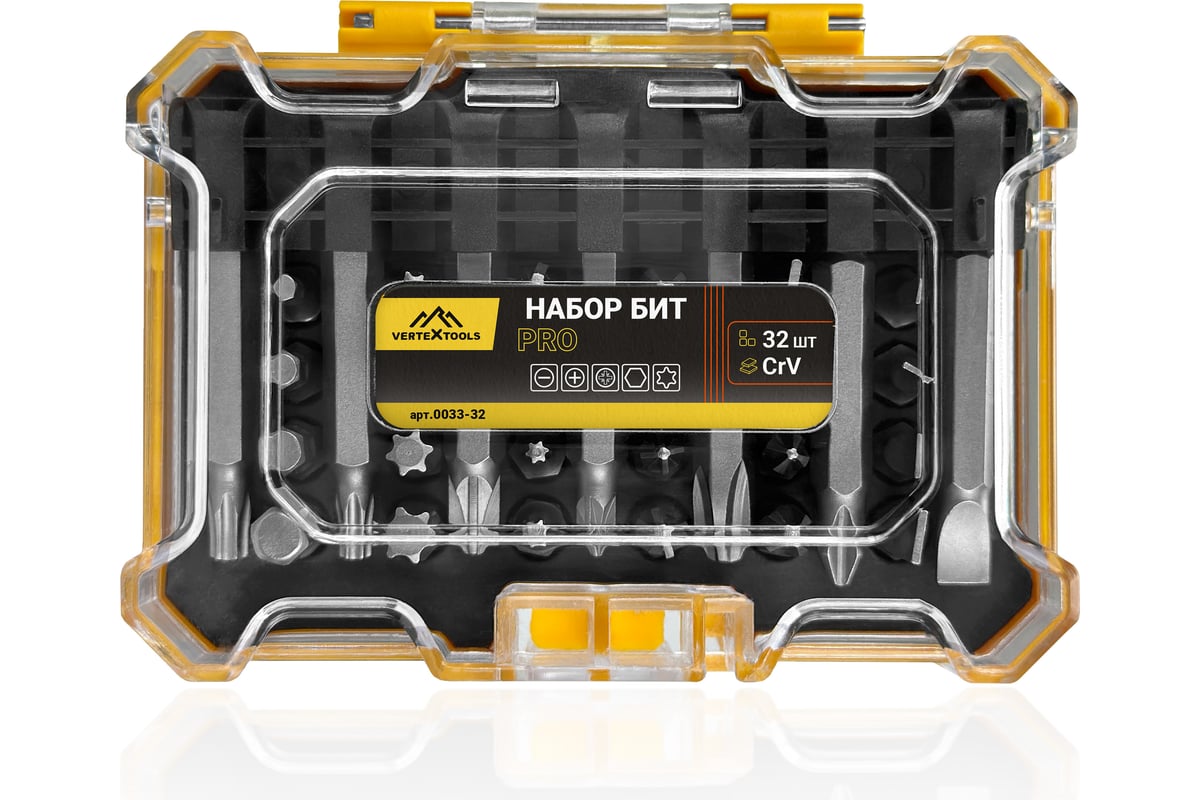 Набор бит с адаптером 32 предмета vertextools 0033-32 - выгодная цена ...