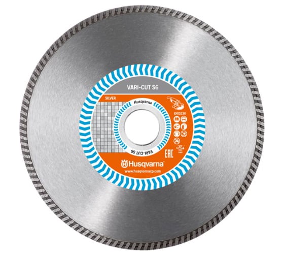 Диск алмазный VARI-CUT S6 (125х10х22.2 мм) Husqvarna Construction 5822111-40 1