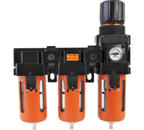Модульная группа с тремя влаго-маслоотделителями и регулятором давления WIEDERKRAFT WDK-70733