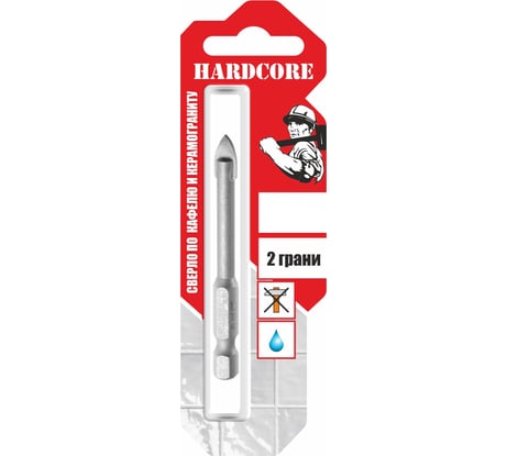 Сверло по керамограниту и керамической плитке (10 мм; 2 грани) Hardcore 150010