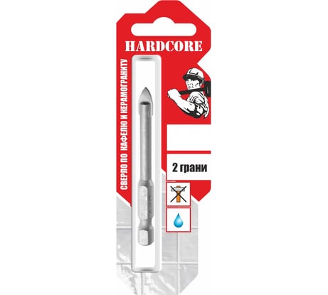 Сверло по керамограниту и керамической плитке (5 мм; 2 грани) Hardcore 150005