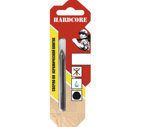 Сверло по керамической плитке 6 мм Hardcore 153006
