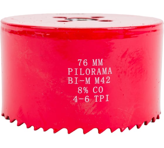 Коронка биметаллическая М42 Cobalt 8% 76 мм Pilorama 570076 1