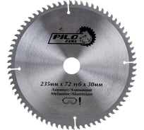 Диск пильный по ламинату и алюминию (235х30 мм; 72TPI) Pilorama 512372