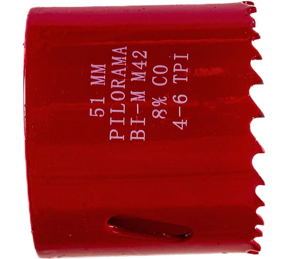 Коронка биметаллическая М42 Cobalt 8% 51 мм Pilorama 570051