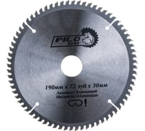 Диск пильный по ламинату и алюминию (190х30/20 мм; 72TPI) Pilorama 511972