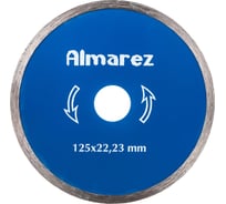 Диск отрезной алмазный Керамика тонкий (125х1.2х22.23 мм) Almarez 302125